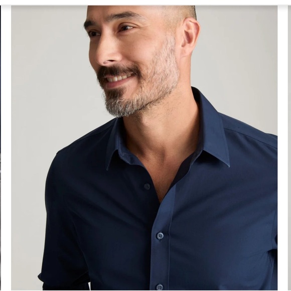 Tom Blaine Large  Men's Deep Blue Button Down Shirt - Picture 2 of 10